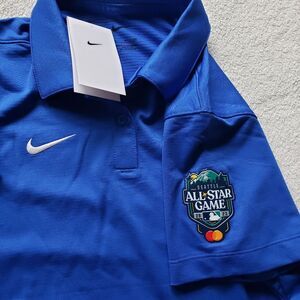 NWT Nike Dri Fit Royal Blue Polo Shirt All Star Game 2023 Patch Size Small